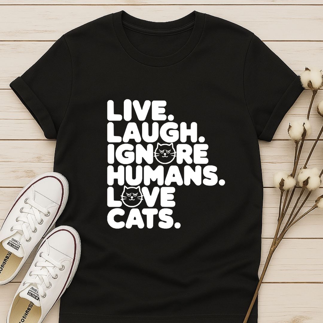 Live Laugh Love Cats T-shirt