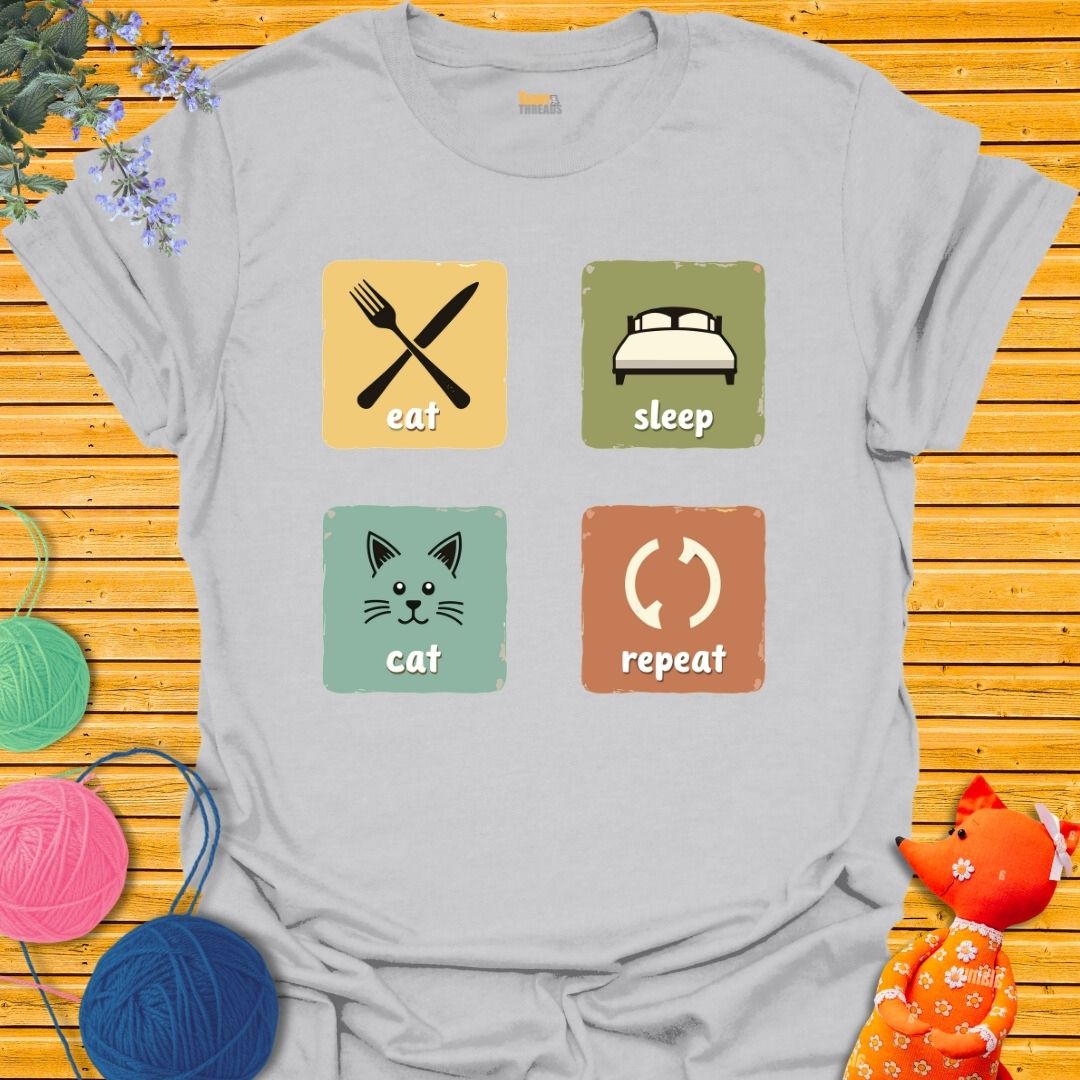 Eat, Sleep, Cat, Repeat T-shirt