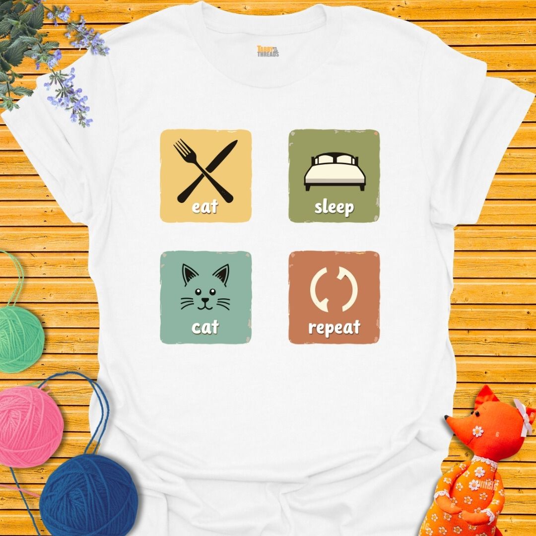 Eat, Sleep, Cat, Repeat T-shirt