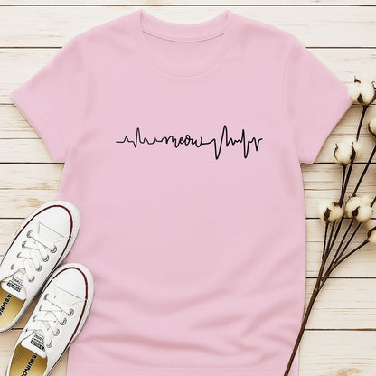 Heart Beat with Meow T-shirt