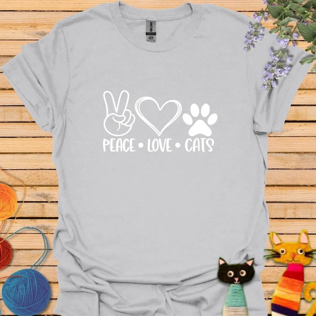 Love Peace Cat T-shirt