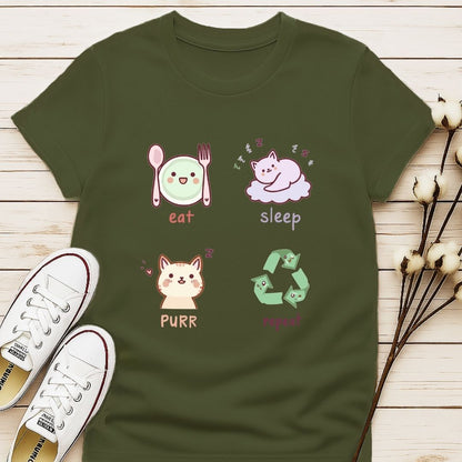 Eat, Sleep, Purr, Repeat T-shirt