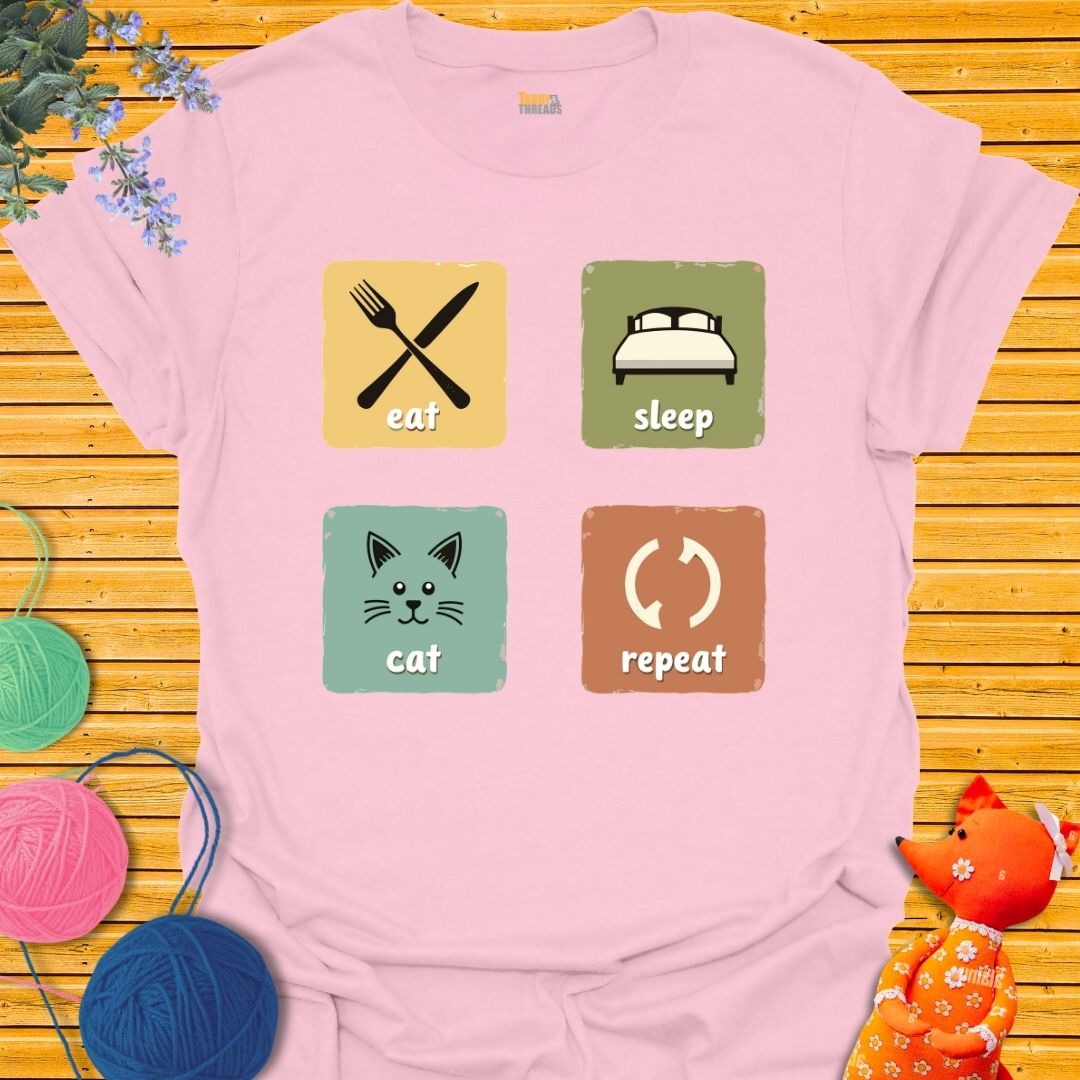 Eat, Sleep, Cat, Repeat T-shirt