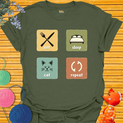 Eat, Sleep, Cat, Repeat T-shirt