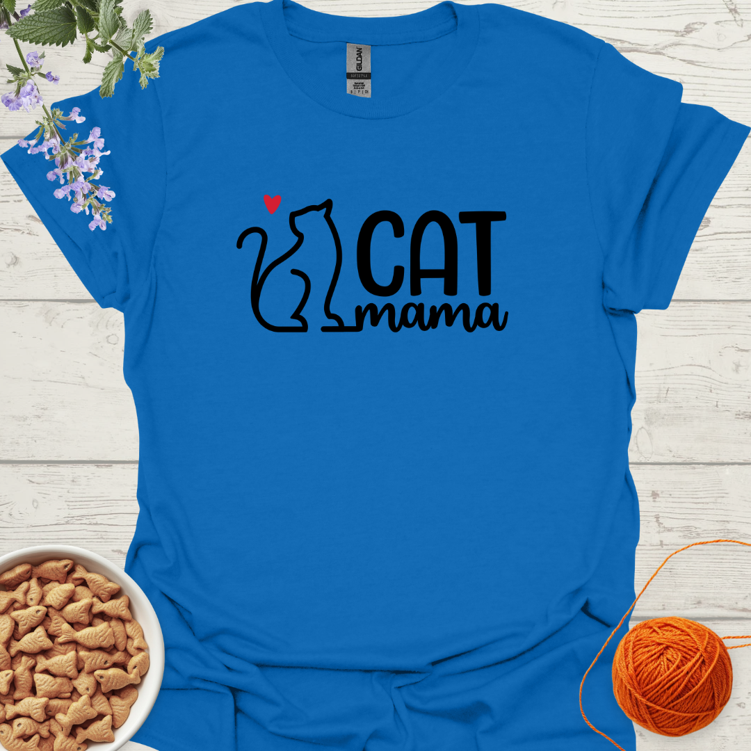 Cat Mama with Cat T-shirt