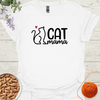 Cat Mama with Cat T-shirt