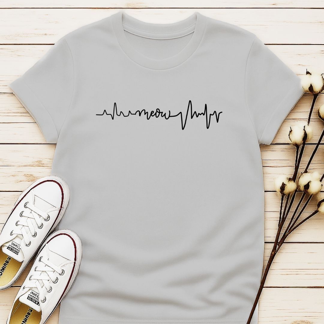 Heart Beat with Meow T-shirt