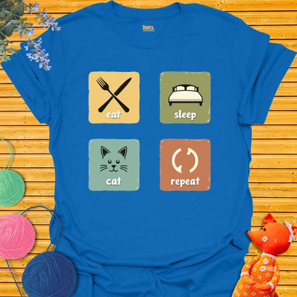 Eat, Sleep, Cat, Repeat T-shirt