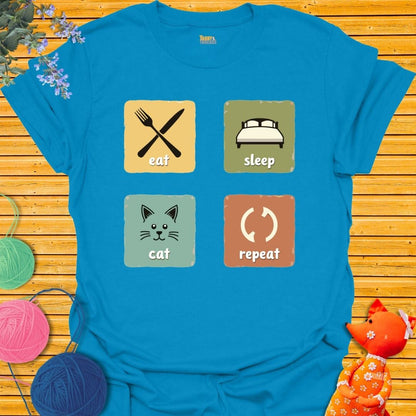 Eat, Sleep, Cat, Repeat T-shirt