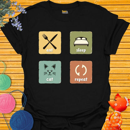 Eat, Sleep, Cat, Repeat T-shirt