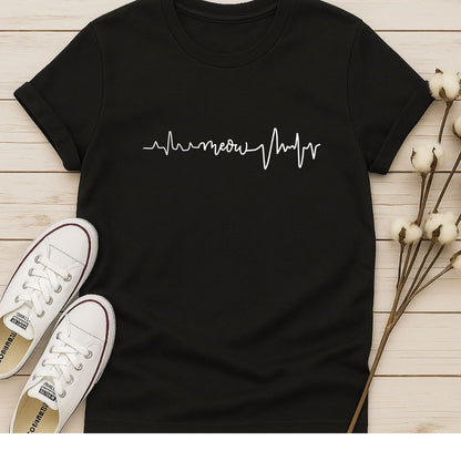 Heart Beat with Meow T-shirt