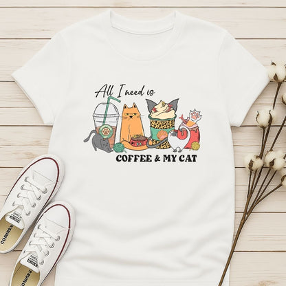 All I Need is My Coffee and My Cat 3 T-shirt