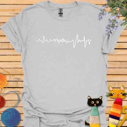 Heart Beat with Meow T-shirt