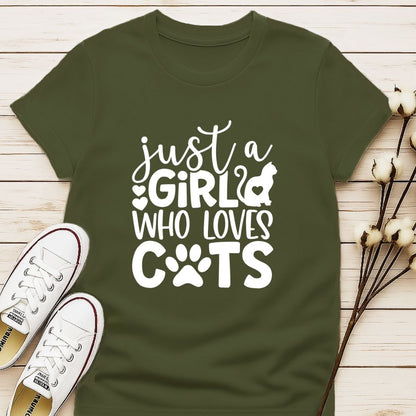 Just a Girl Who Loves CatsT-shirt