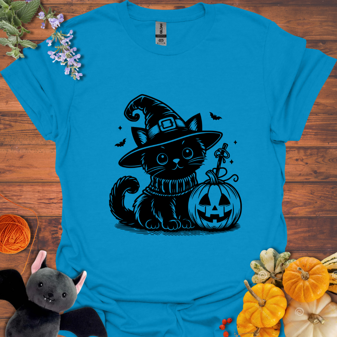 Cat with Pumpkin T-shirt