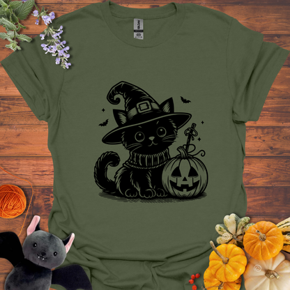 Cat with Pumpkin T-shirt