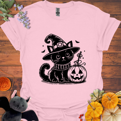 Cat with Pumpkin T-shirt