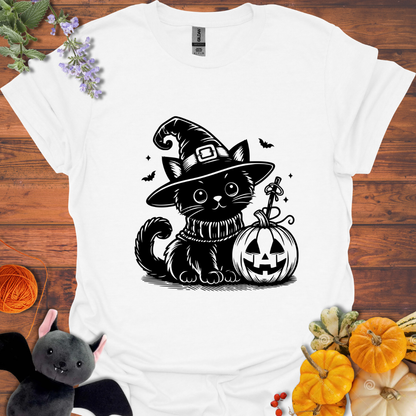 Cat with Pumpkin T-shirt